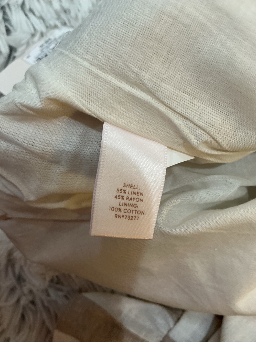 LC Lauren Conrad Linen Blend Ruffle Hem Shorts Size 0X NWT Beige Striped - Picture 4 of 15